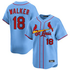 St. Louis Cardinals #18 Jordan Walker Player Light Blue Home Limited Fdoa Stitched Jerseys