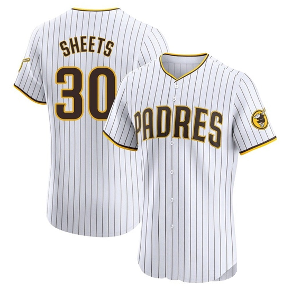 S.Diego Padres #30 Gavin Sheets Player White Home Limited Elite Fdoa Stitched Jerseys