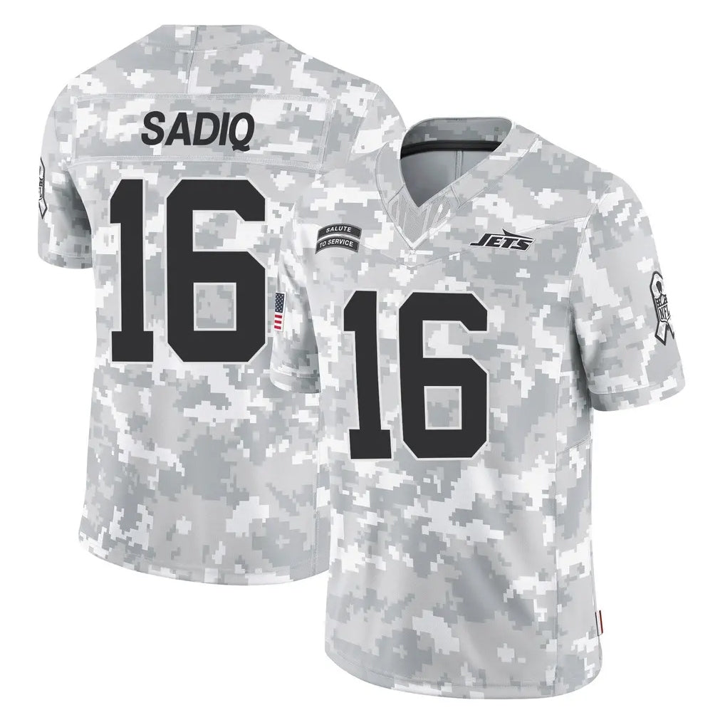 NY.Jets #16 Kenyon Sadiq Player Arctic Camo Salute to Service Limited Game Gdoa Stitched Jerseys