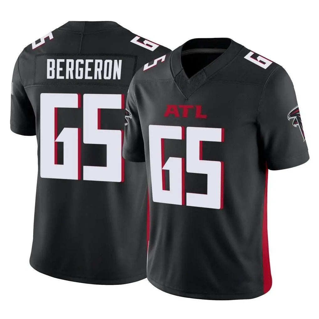 A.Falcons #65 Matthew Bergeron Player Black Vapor F.U.S.E. Limited Home Game Gdoa Stitched Jerseys