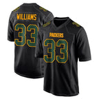 GB.Packers #33 Evan Williams Player Black Fashion Home Game Gdoa Stitched Jerseys