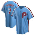 P.Phillies #7 Trea Turner Player Light Blue Home Game Fdoa Stitched Jerseys