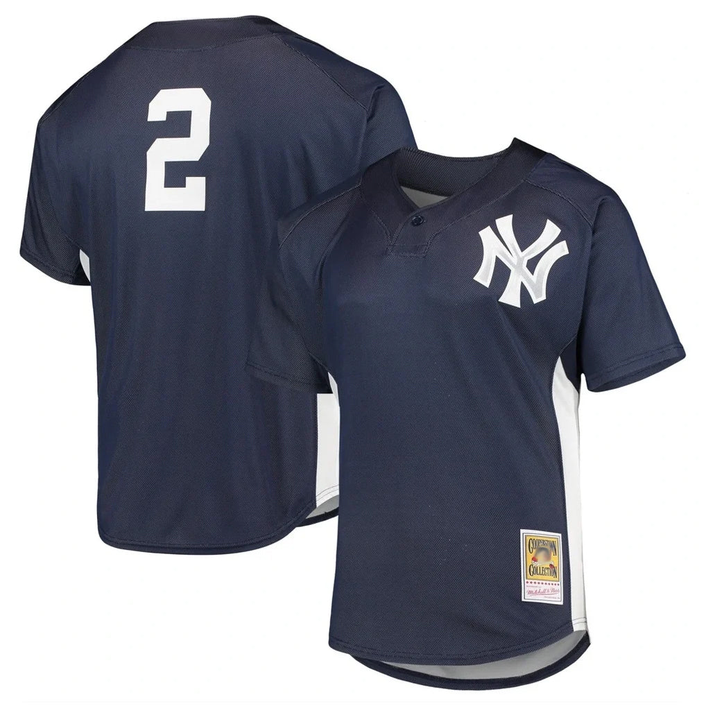NY.Yankees #2 Derek Jeter Player Navy Mitchell & Ness Limited Fdoa Stitched Jerseys