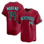 A.Diamondbacks #14 Gabriel Moreno Player Red Limited Home Game Gdoa Stitched Jerseys
