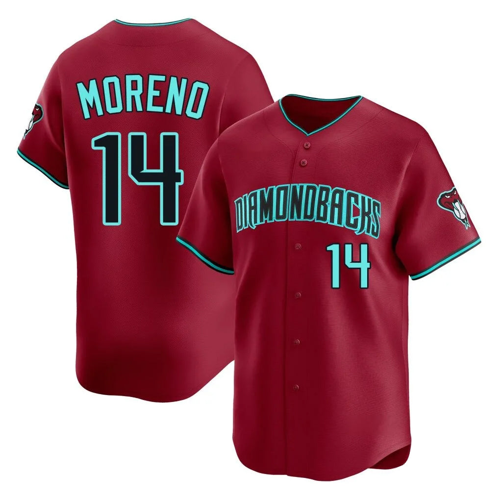 A.Diamondbacks #14 Gabriel Moreno Player Red Limited Home Game Gdoa Stitched Jerseys