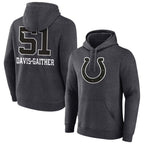 IN.Colts #51 Akeem Davis-Gaither Player Charcoal Pullover Hoodies Limited Game Gdoa Stitched Jerseys