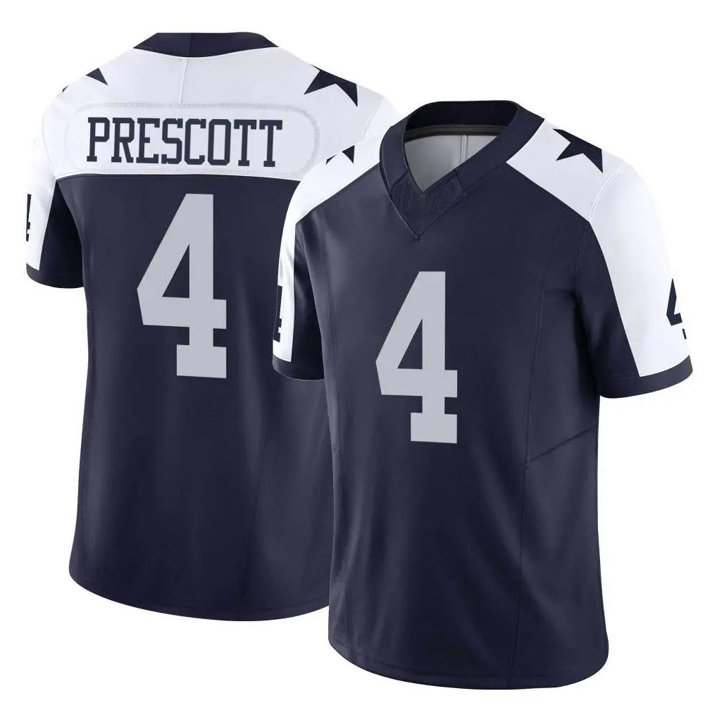 D.Cowboys #4 Dak Prescott Player Navy-White Limited Alternate Vapor F.U.S.E. Home Game Gdoa Stitched Jerseys