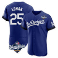 LA.Dodgers #25 Tommy Edman Player Royal World Series City Connect Elite Home Fdoa Stitched Jerseys