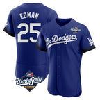 LA.Dodgers #25 Tommy Edman Player Royal World Series City Connect Elite Home Fdoa Stitched Jerseys