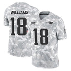 NE.Patriots #18 Kyle Williams Player Arctic Camo Salute To Service Limited Game Gdoa Stitched Jerseys