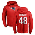 NE.Patriots #48 Namdi Obiazor Player Red LOGO Pullover Hoodies Home Game Gdoa Stitched Jerseys