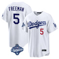 LA.Dodgers #5 Freddie Freeman Player White World Series Meet Home Game Fdoa Stitched Jerseys