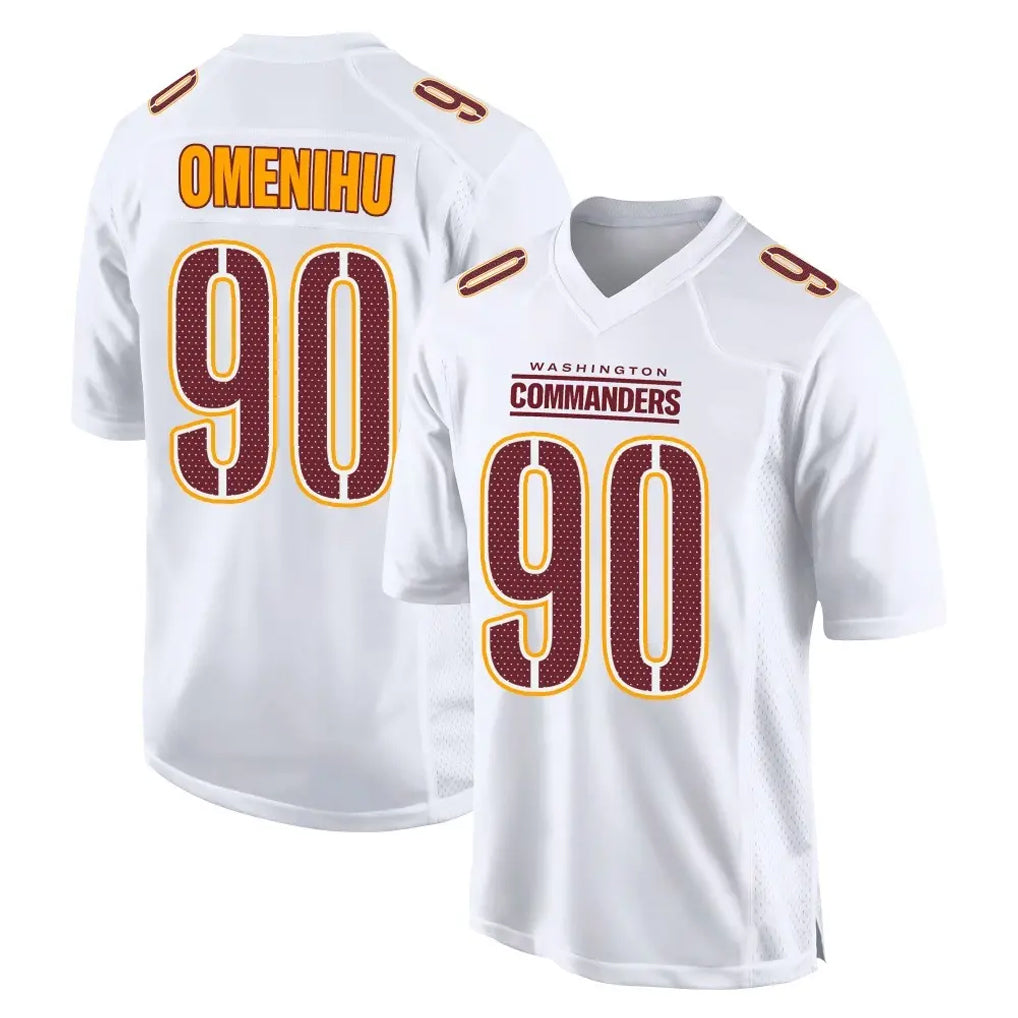 W.Commanders #90 Charles Omenihu Player White Tundra Fashion Home Game Gdoa Stitched Jerseys