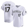 C.Rockies #17 Todd Helton Player White Limited Home Gdoa Stitched Jerseys