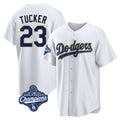 LA.Dodgers #23 Kyle Tucker Player Gold White World Series Meet 2026 Collection Stadium Game Fdoa Stitched Jerseys