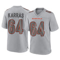 C.Bengals #64 Ted Karras Player Gray Atmosphere Fashion Game Gdoa Stitched Jerseys
