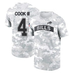 B.Bills #4 James Cook III Player Arctic Camo Salute to Service T-Shirt Hoodies Gdoa Stitched Jerseys