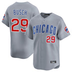 C.Cubs #29 Michael Busch Player Gray Road Limited Home Gdoa Stitched Jerseys