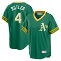 Athletics #4 Lawrence Butler Player Kelly Green Cooperstown Collection T-shirt Game Gdoa Stitched Jerseys