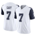D.Cowboys #7 Rashan Gary Player White-Navy Limited Vapor F.U.S.E. Home Game Gdoa Stitched Jerseys