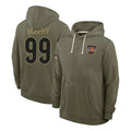 C.Bengals #99 Myles Murphy Player Olive Salute to Service Pullover Hoodies Limited Gdoa Stitched Jerseys