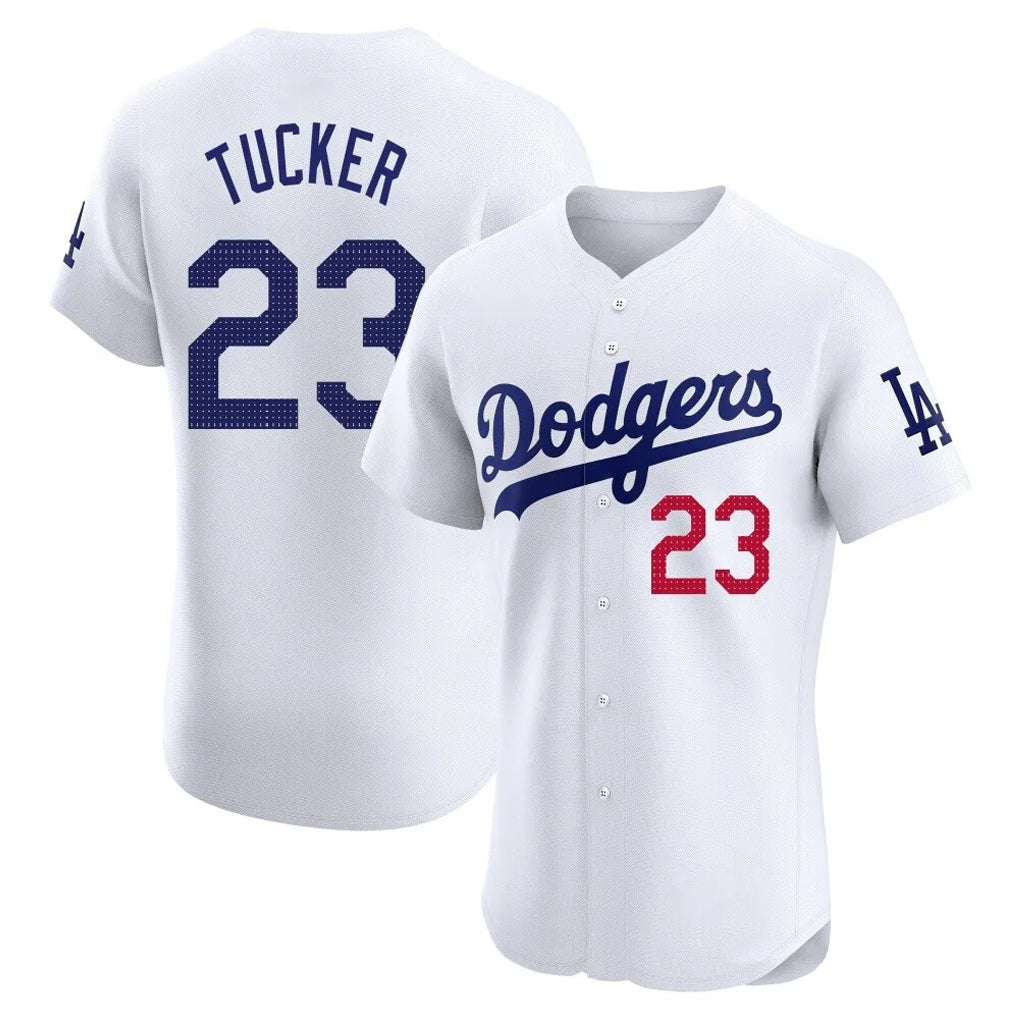 LA.Dodgers #23 Kyle Tucker Player White Limited Elite Home Fdoa Stitched Jerseys
