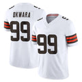 C.Browns #99 Julian Okwara Player White Vapor F.U.S.E. Limited Home Game Gdoa Stitched Jerseys