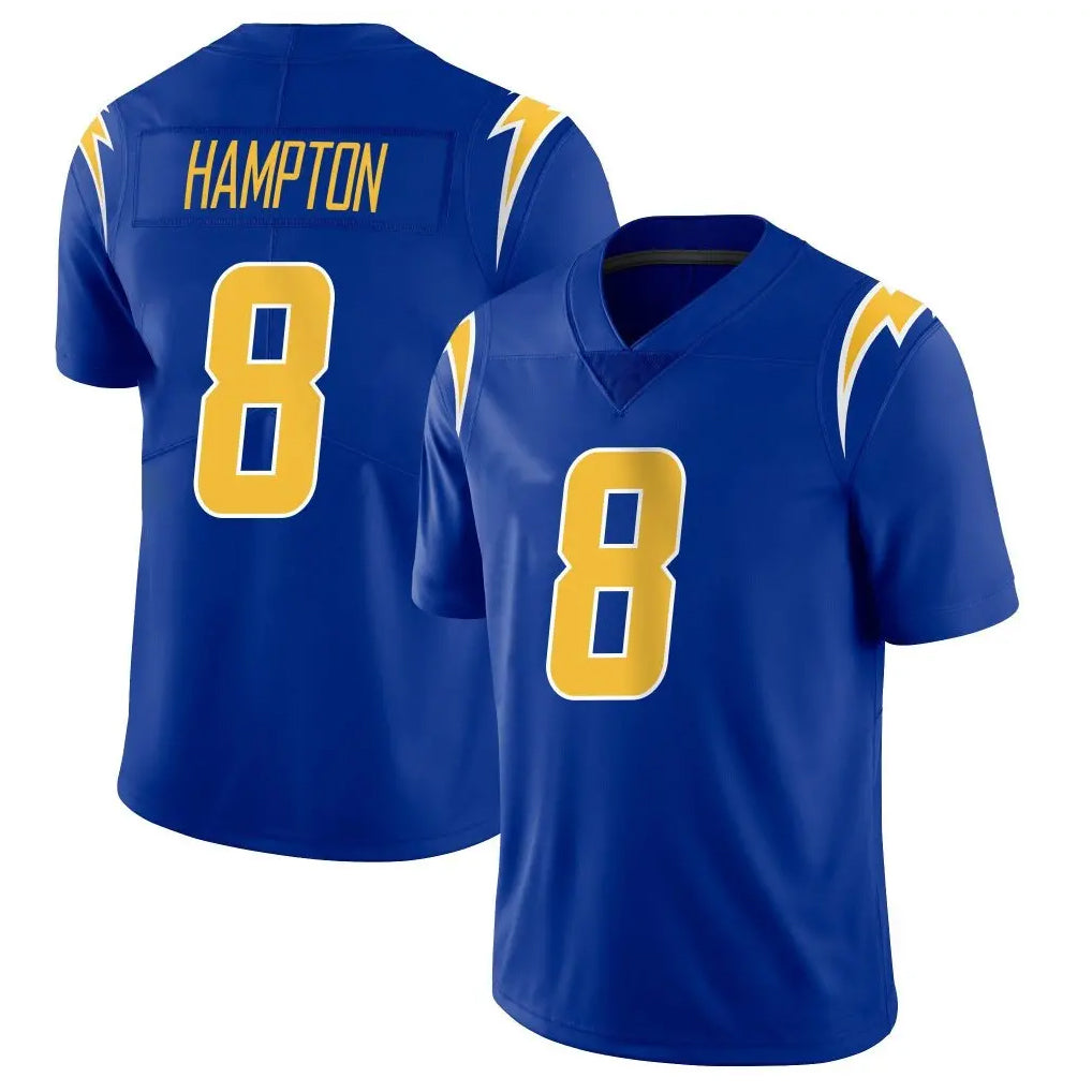 LA.Chargers #8 Omarion Hampton Player Royal Limited Vapor Home Game Gdoa Stitched Jerseys