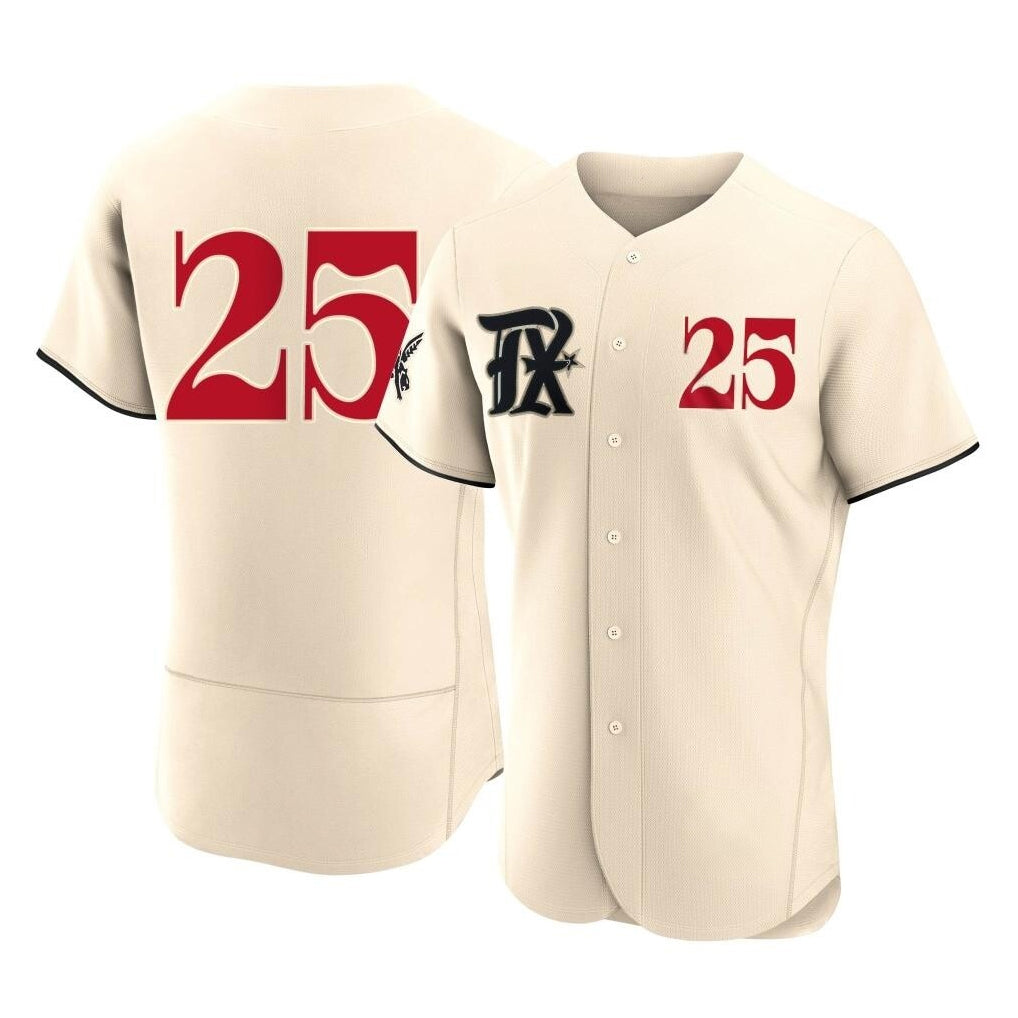 T.Rangers #25 Buddy Bell Player Cream Limited City Connect Fdoa Stitched Jerseys
