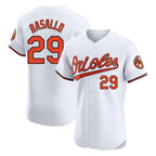 B.Orioles #29 Samuel Basallo Player White Limited Elite Home Game Gdoa Stitched Jerseys
