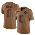 NY.Giants #0 Brian Burns Player Brown Salute To Service Limited Gdoa Stitched Jerseys