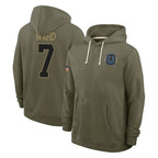 IN.Colts #7 Charvarius Ward Sr. Player Olive Salute to Service Pullover Hoodies Limited Gdoa Stitched Jerseys