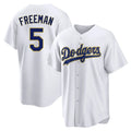 LA.Dodgers #5 Freddie Freeman Player Gold White 2026 Collection Stadium Game Fdoa Stitched Jerseys
