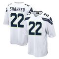 S.Seahawks #22 Rashid Shaheed Player White Home Game Gdoa Stitched Jerseys