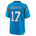 C.Panthers #17 Xavier Legette Player Blue Home Game Gdoa Stitched Jerseys