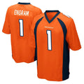 D.Broncos #1 Evan Engram Player Orange Color Home Game Gdoa Stitched Jerseys