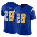 LA.Chargers #28 Kimani Vidal Player Royal Limited Vapor F.U.S.E. Home Game Gdoa Stitched Jerseys