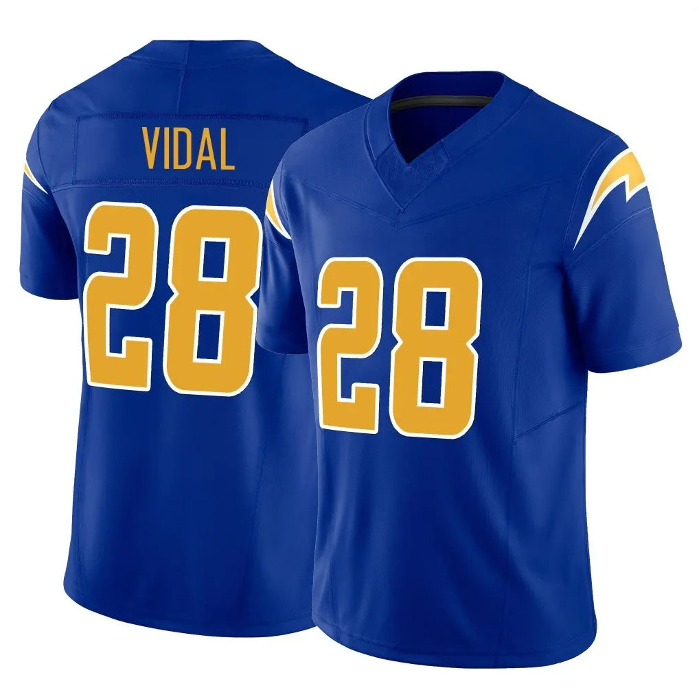 LA.Chargers #28 Kimani Vidal Player Royal Limited Vapor F.U.S.E. Home Game Gdoa Stitched Jerseys