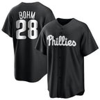 P.Phillies #28 Alec Bohm Player Black Home Game Fdoa Stitched Jerseys