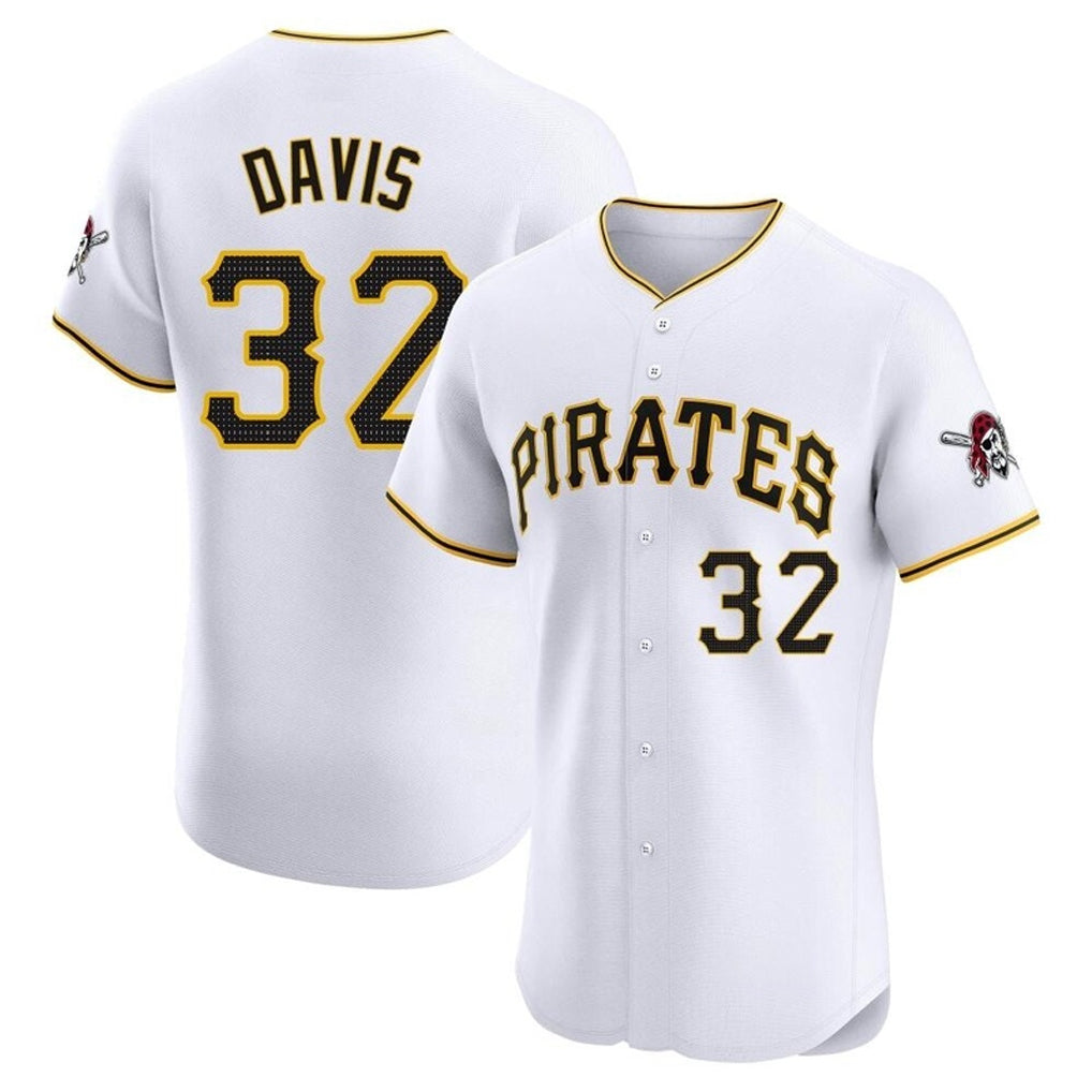 P.Pirates #32 Henry Davis Player White Home Limited Elite Fdoa Stitched Jerseys