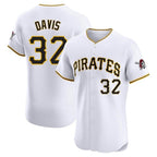 P.Pirates #32 Henry Davis Player White Home Limited Elite Fdoa Stitched Jerseys