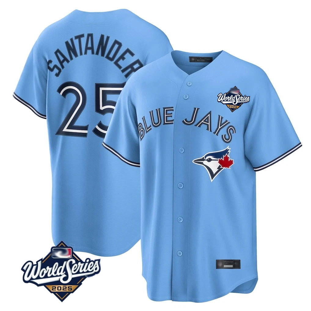 T.Blue Jays #25 Anthony Santander Player Blue 2025 World Series Home Limited Fdoa Stitched Jerseys