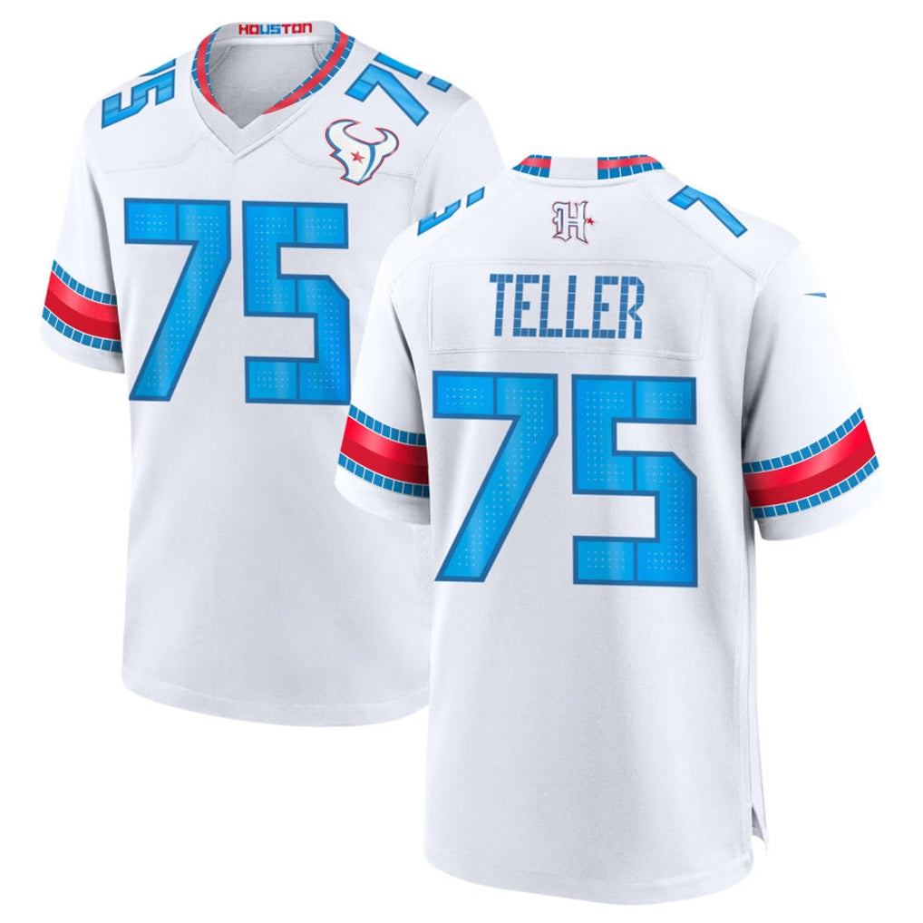 H.Texans #75 Wyatt Teller Player Whtie 2026 Rivalries Vapor Home Game Gdoa Stitched jerseys