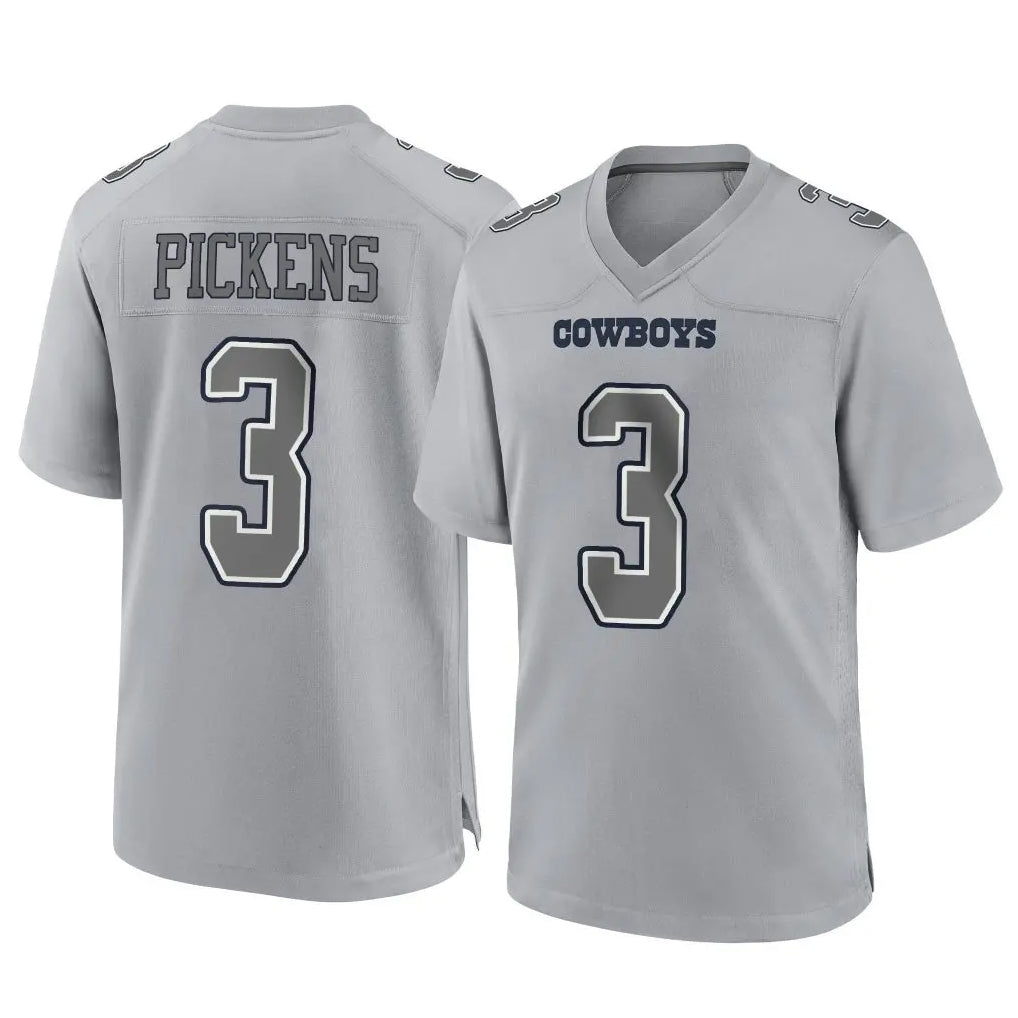 D.Cowboys #3 George Pickens Player Gray Atmosphere Fashion Home Game Gdoa Stitched Jerseys