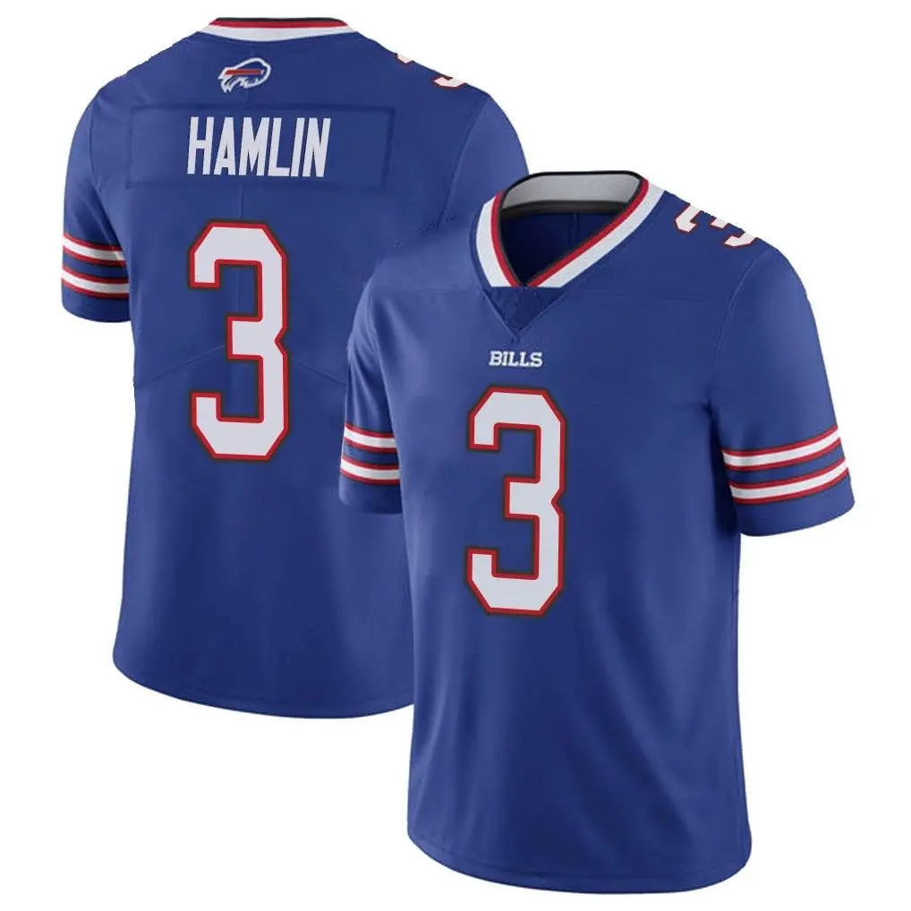 B.Bills #3 Damar Hamlin Player Royal Vapor Untouchable Limited Gdoa Stitched Jerseys