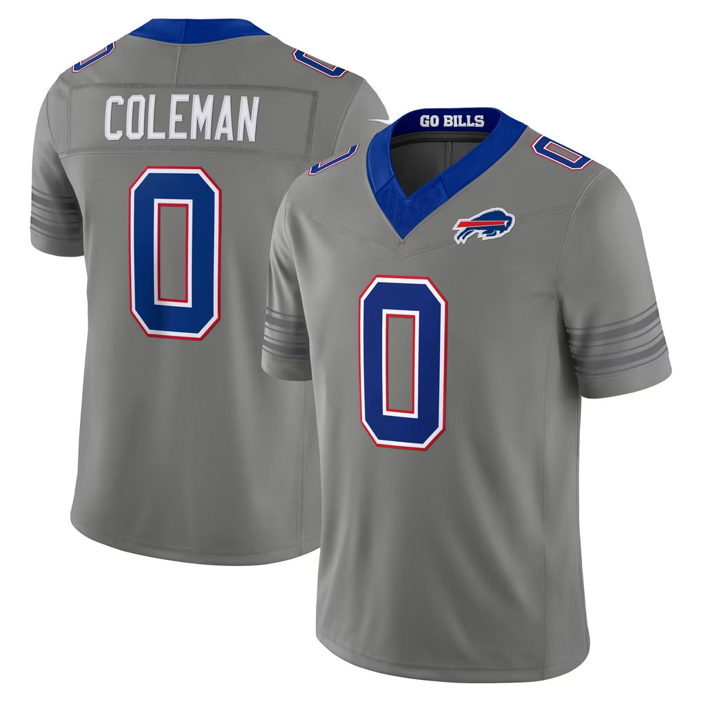B.Bills #0 Keon Coleman Player Gray Limited Nickel City Home Game Gdoa Stitched Jerseys
