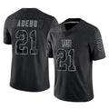 NY.Giants #21 Paulson Adebo Player Black Limited Reflective Home Game Gdoa Stitched Jerseys