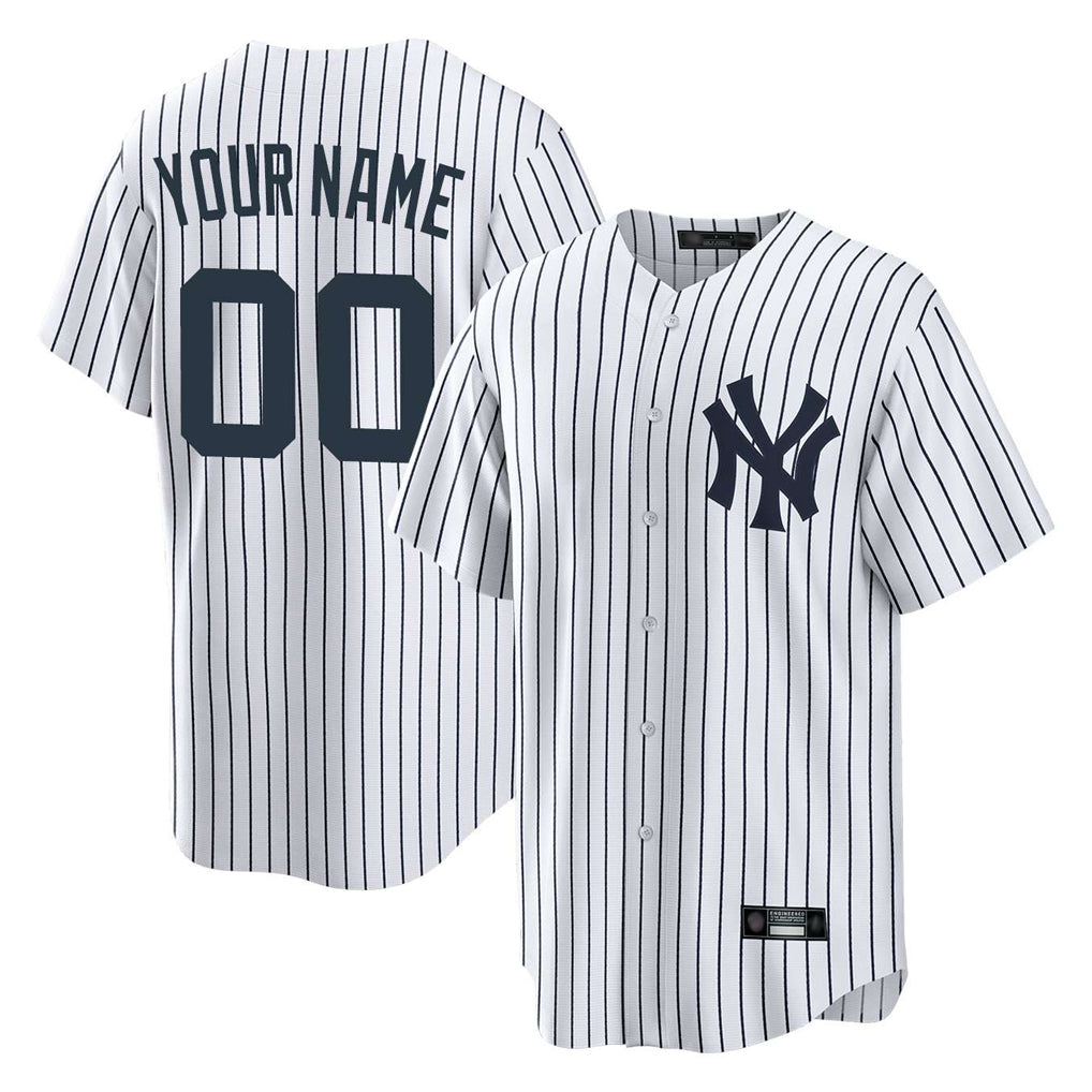 Custom NY.Yankees White Home Game Any Name & Number Gdoa Stitched Jerseys