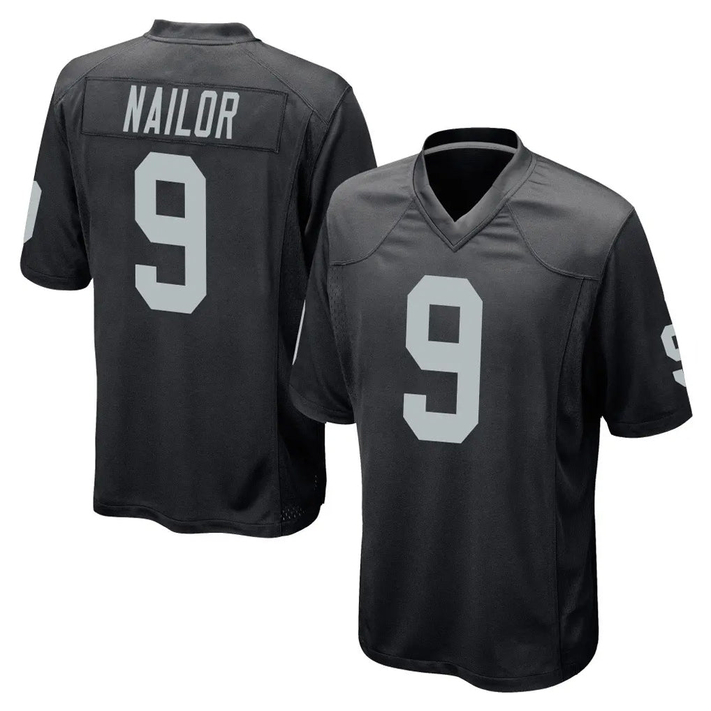 LV.Raiders #9 Jalen Nailor Player Black Home Game Gdoa Stitched Jerseys