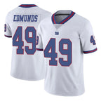 NY.Giants #49 Tremaine Edmunds Player White Color Rush Home Game Gdoa Stitched Jerseys